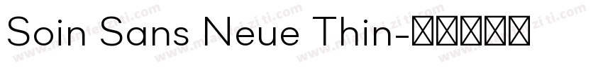 Soin Sans Neue Thin字体转换